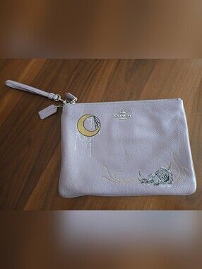 Rare Coach X Chelsea Champlain Tattoo Lavendar/lilac Pouch...